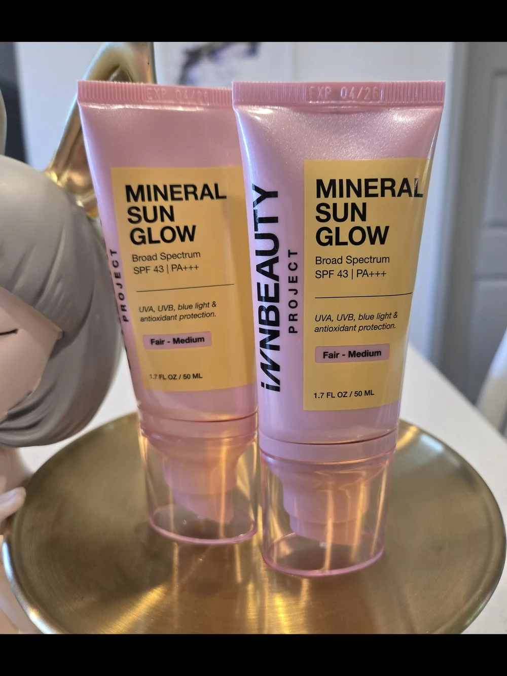 2xBrand new INNBEAUTY PROJECT Mineral Sun Glow Broad Spectrum SPF 43 Exp 4/2026